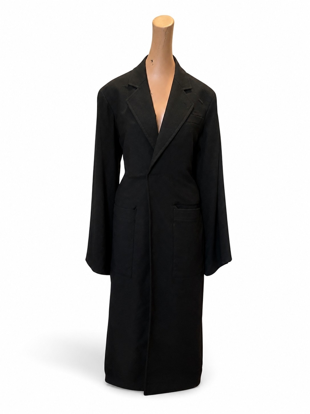 Vivienne Westwood Black Tailored Trench Coat w/Removable Nylon Hood Unisex L